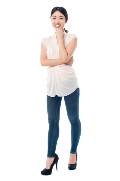 a woman standing with her arms crossed
