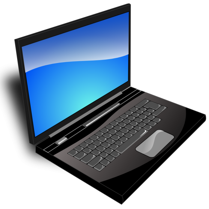a laptop with a mouse on it