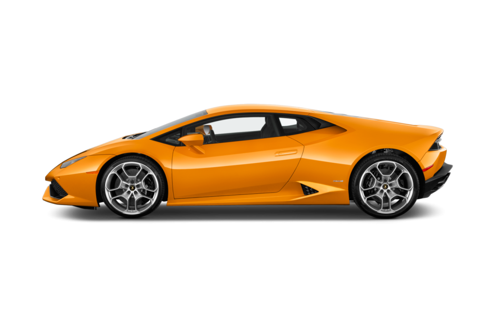a orange sports car on a white background