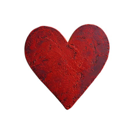 a red heart on a white background