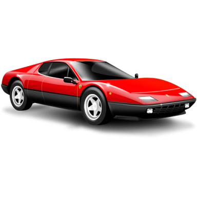 a red ferrari car on a white background