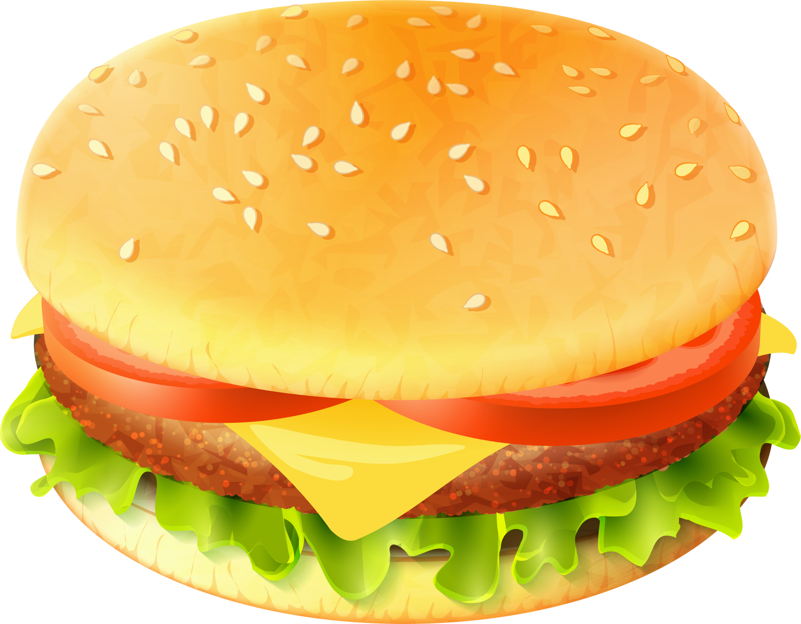 a hamburger on a white background