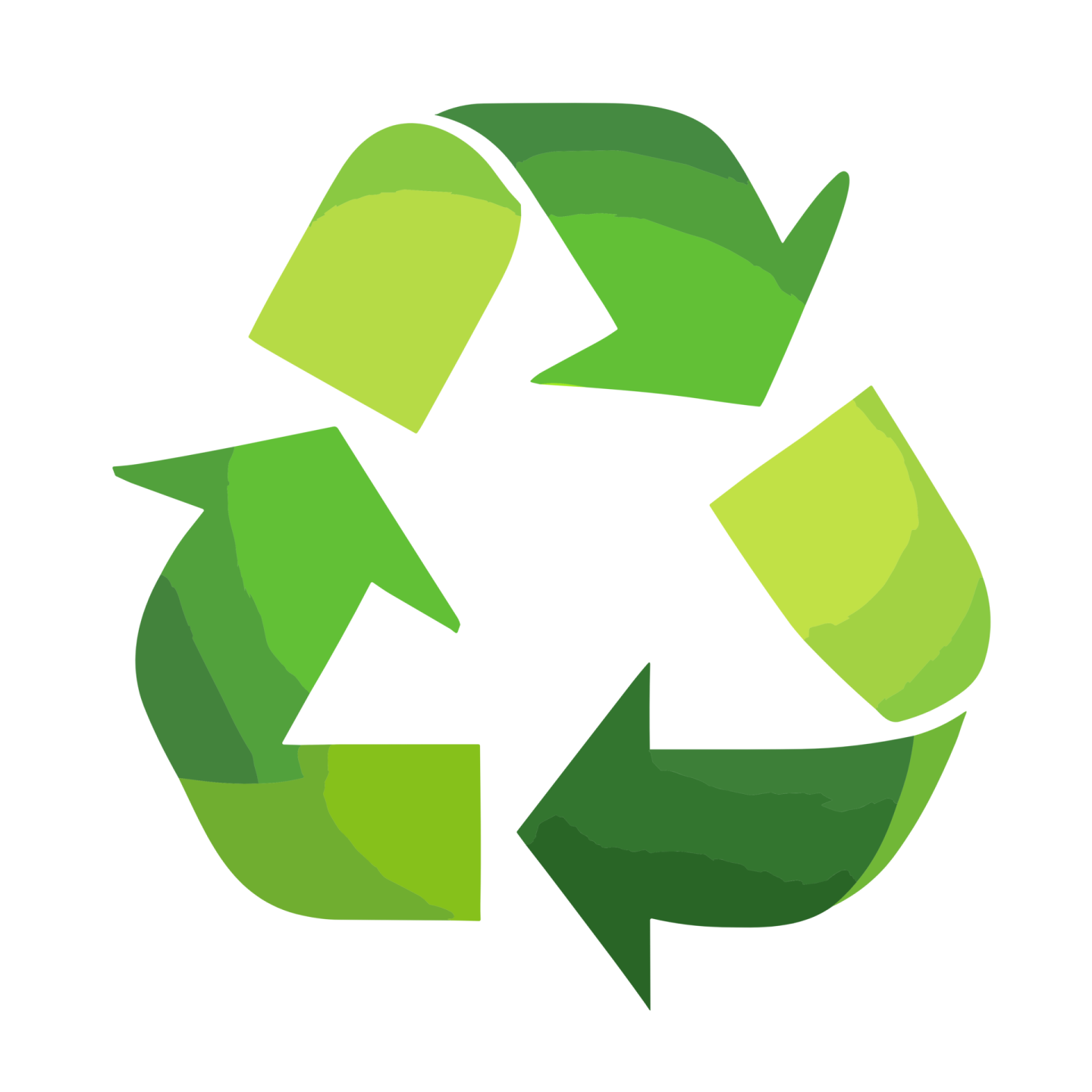 a green recycling symbol