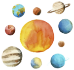 the planets are arranged in a circle