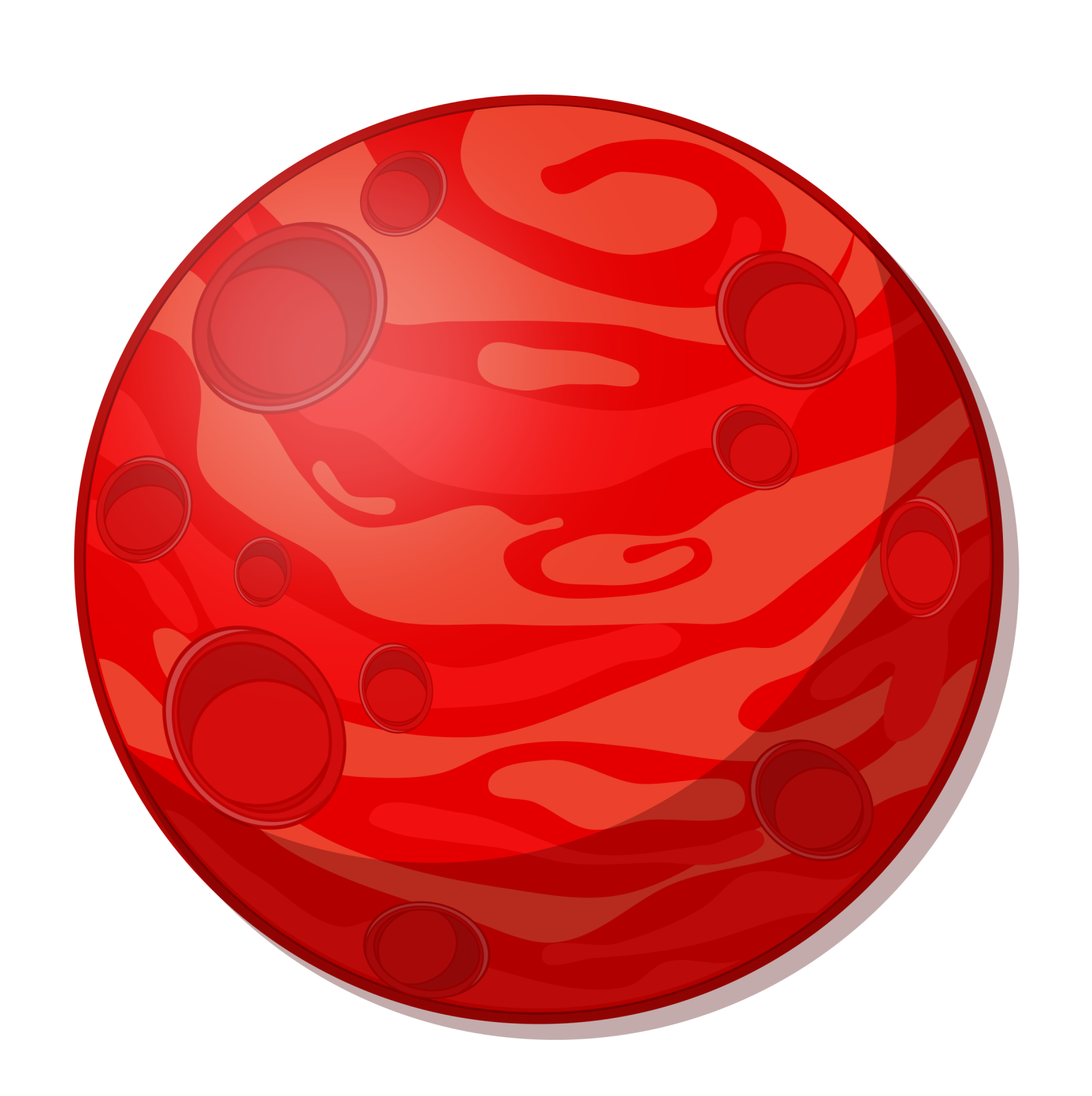 a red ball with blood on it