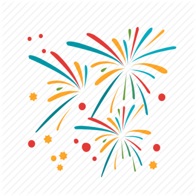a colorful firework on a white background