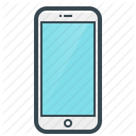 a smartphone with a blue screen