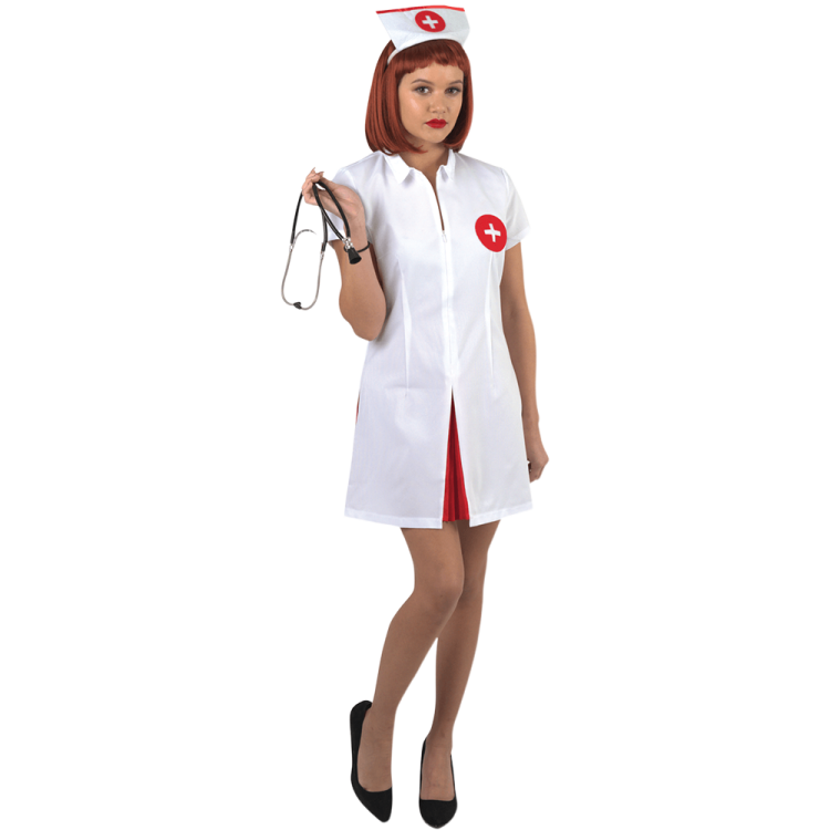 a woman dressed in a nurse costume