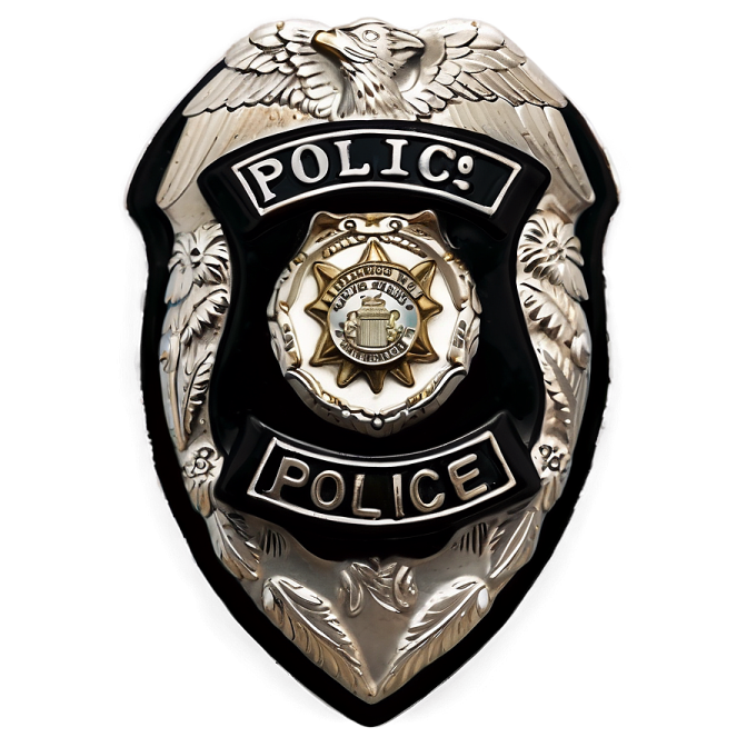 a police badge on a white background