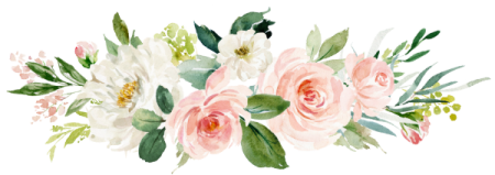 a watercolor painting of pink and white flowers
