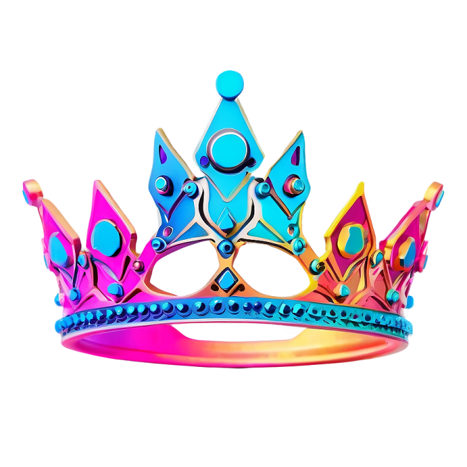 a colorful crown on a white background