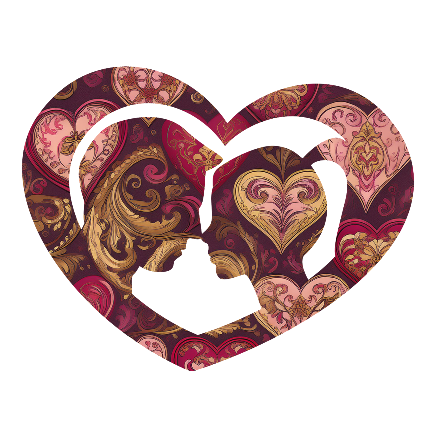 a heart with two people in it