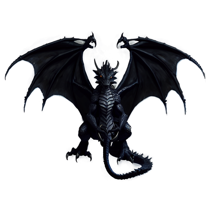 a black dragon on a white background
