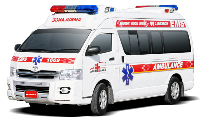 a white van with red and blue lights