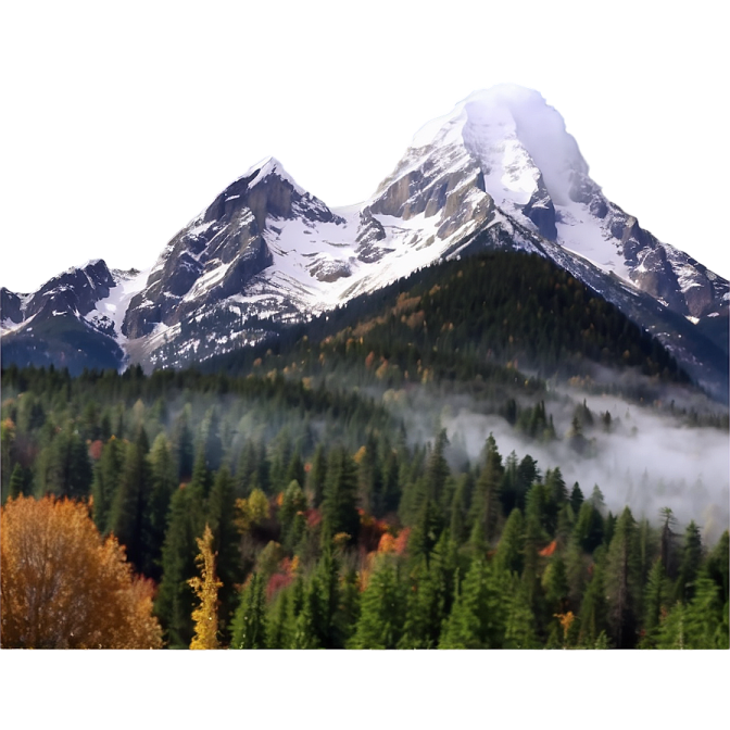 a picture of a mountain with trees in the fore