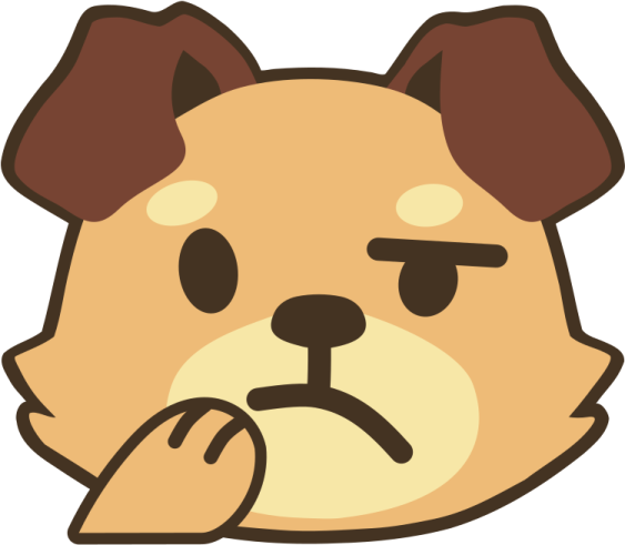 a brown dog with a sad expression
