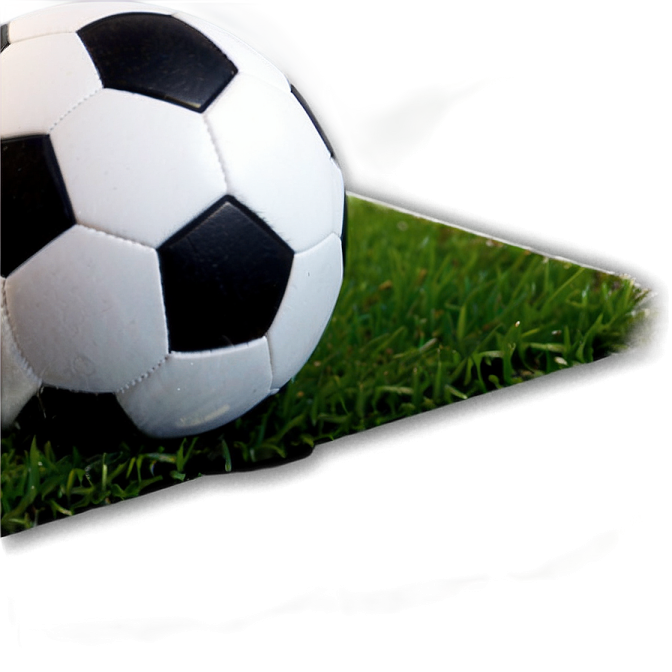 a soccer ball sitting on top of green grass