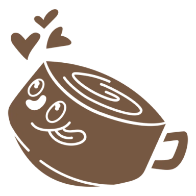 a cup of coffee with hearts on it