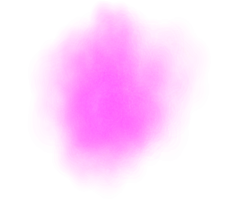 a pink ball of paint on a white background