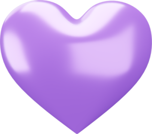 a purple heart shaped balloon