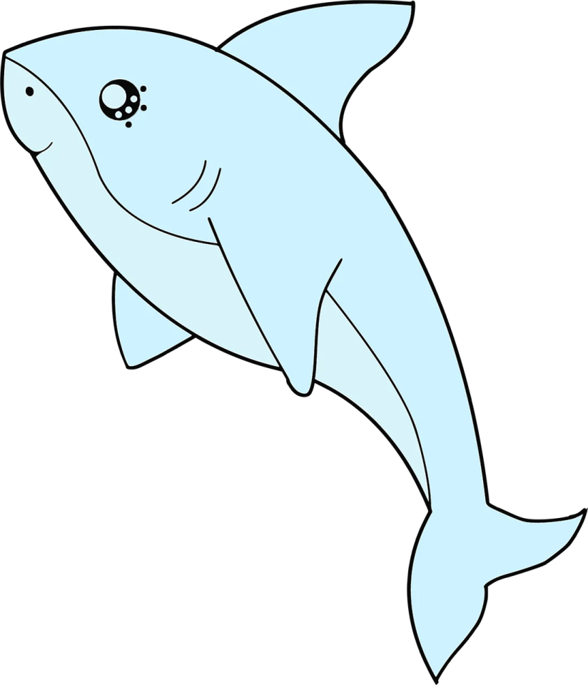 a blue shark with its mouth open