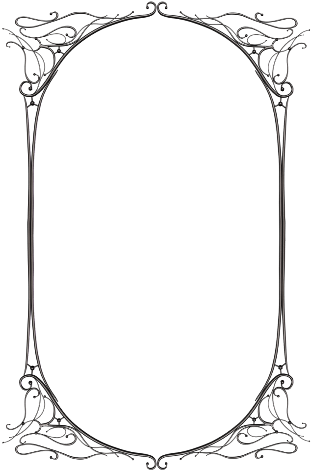 a black and white image of an ornate frame