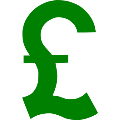 a green pound symbol