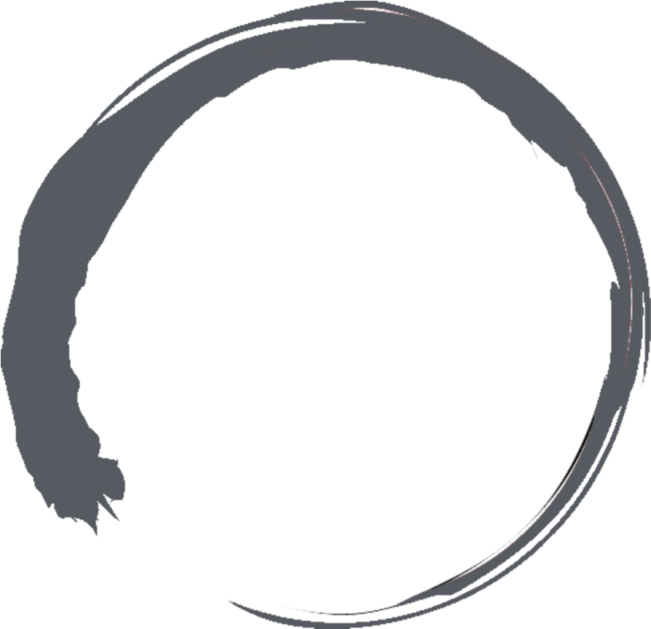 a black circle with a white background