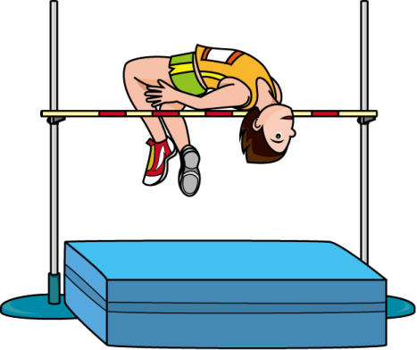 a person jumping on a high jump