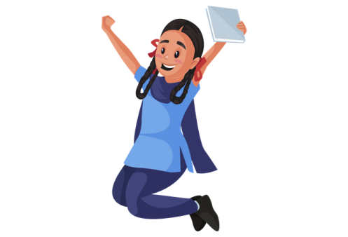 a woman jumping in the air with her arms up