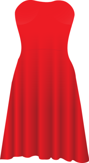 a red dress on white background