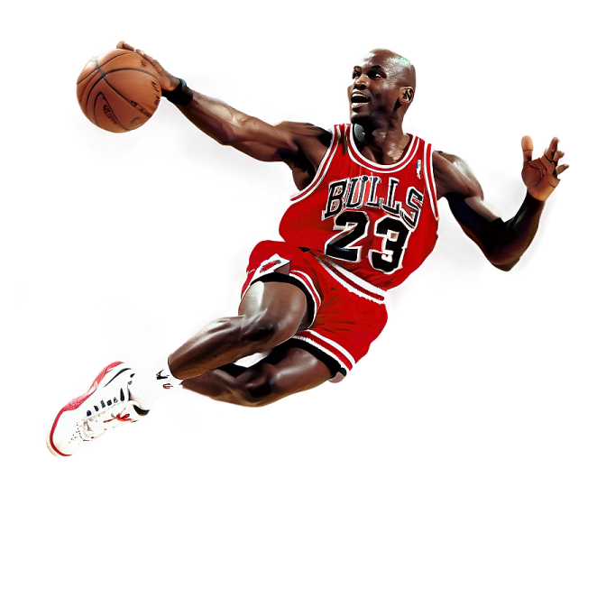 a basketball player is jumping in the air