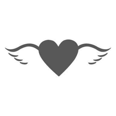 a heart with wings