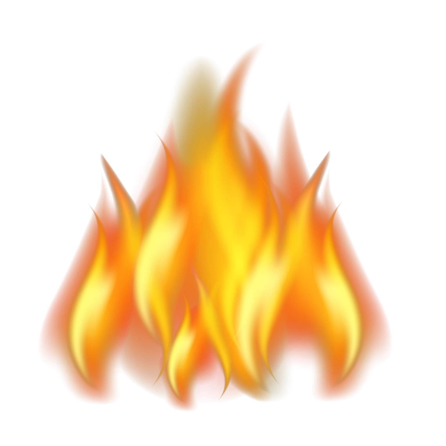 a fire on a white background