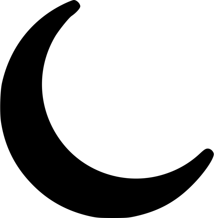 a crescent with the moon in the middle