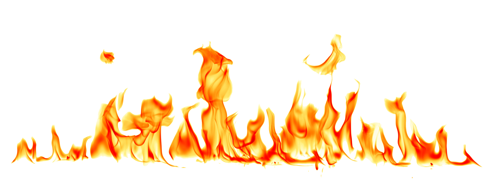 fire flames on a white background