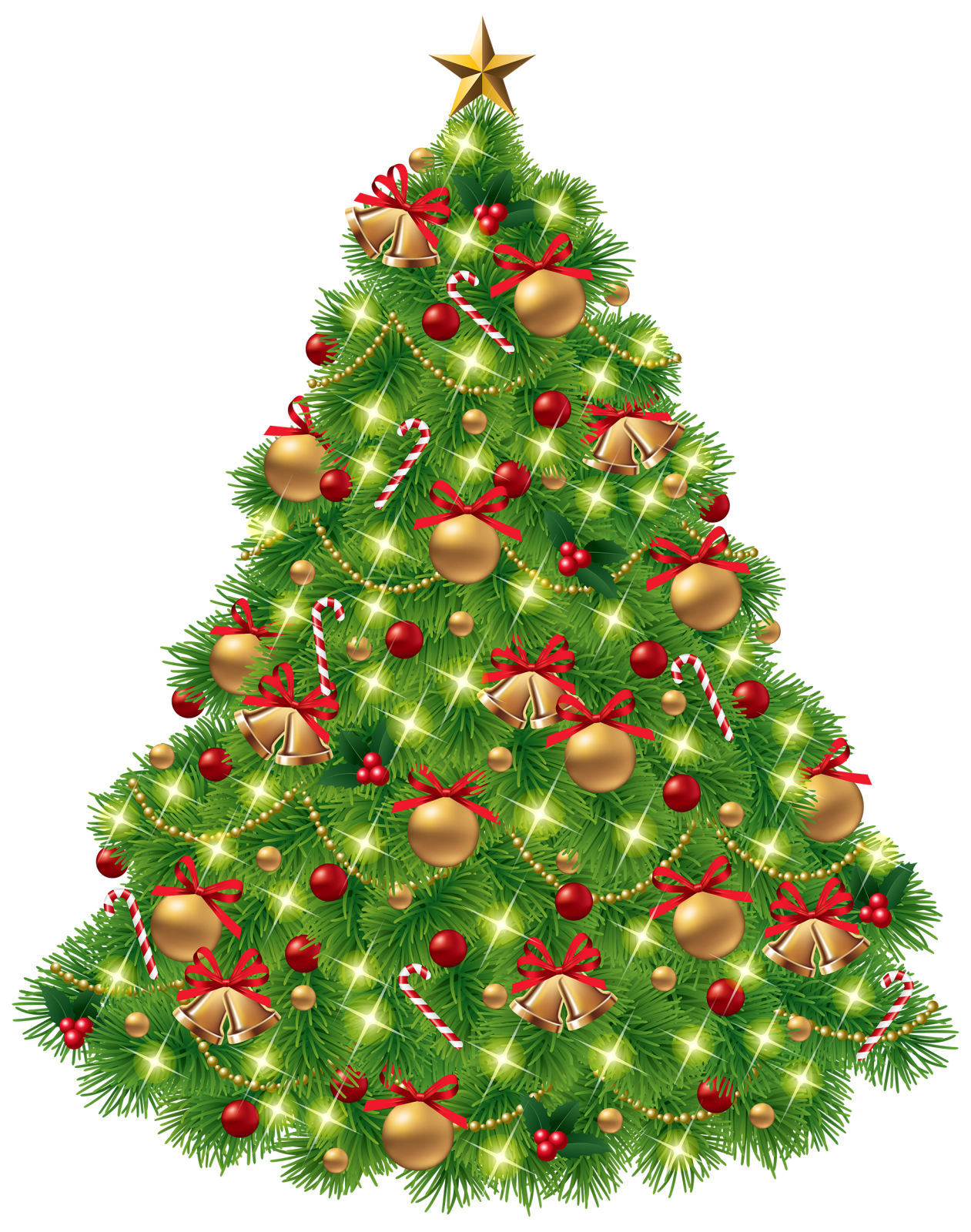 a christmas tree with ornaments and decorations