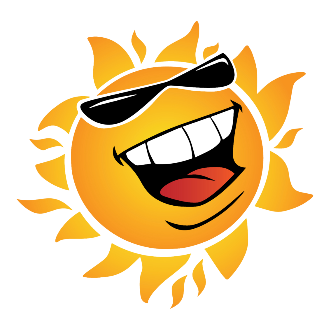 a smiling sun with sunglasses on it