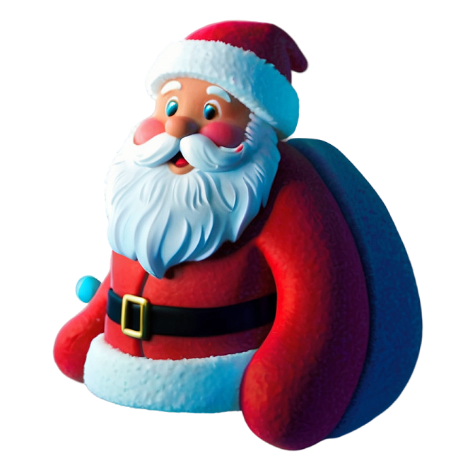 a santa claus with a bag of presents