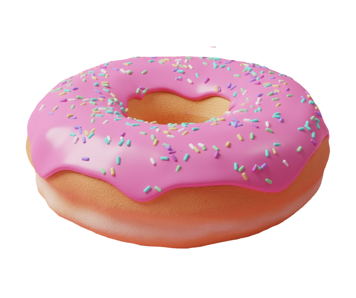 the donut is pink
