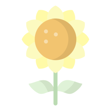 a yellow flower on a white background