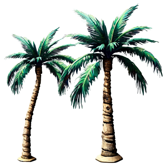 two palm trees