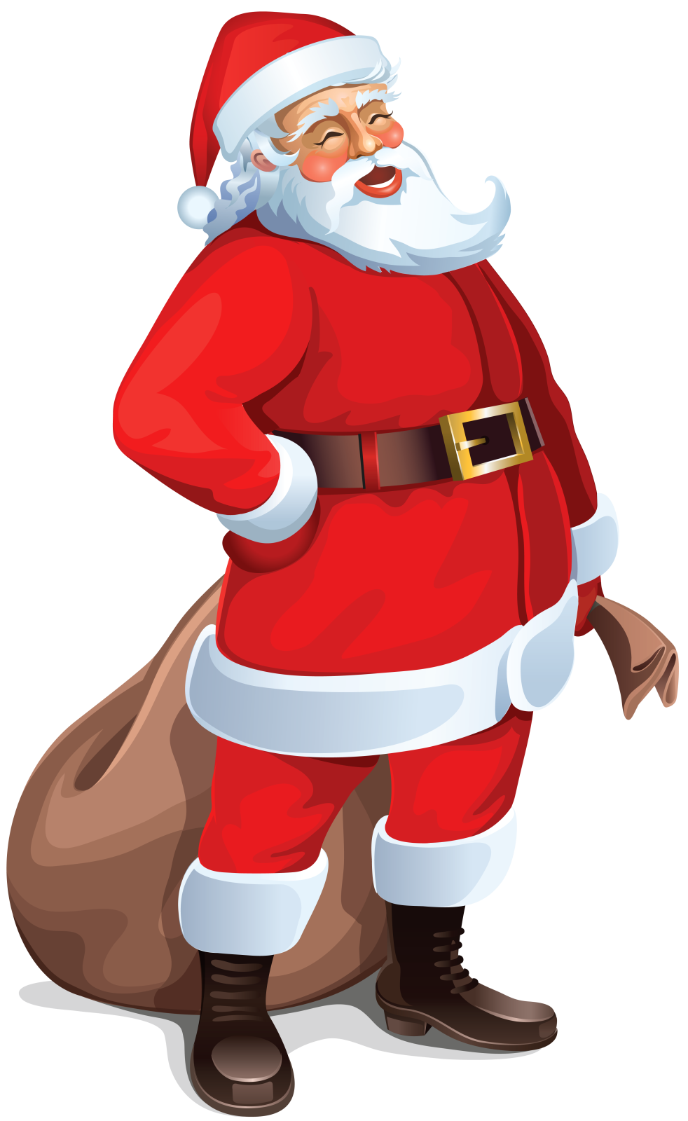 a santa claus carrying a sack of presents