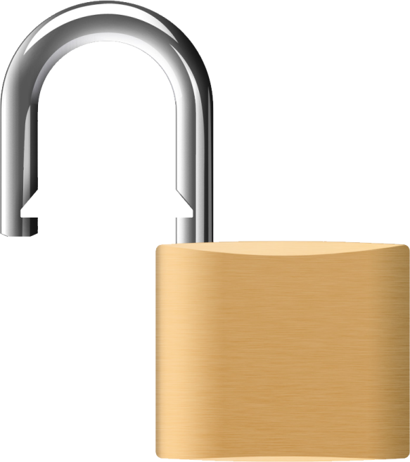 a padlock on a white background