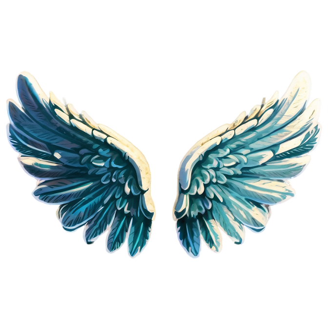 a pair of wings on a white background