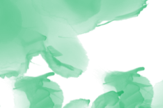a painting of green paint on a white background