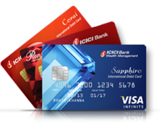 a credit card with two different colors
