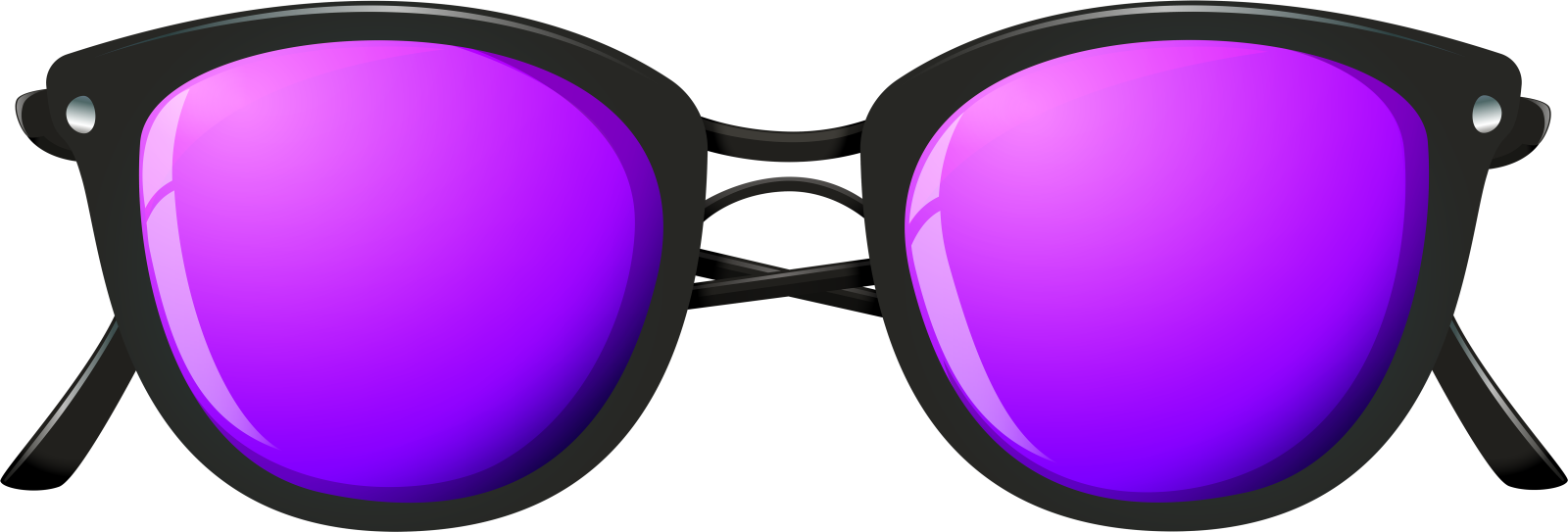 a pair of sunglasses with purple lenses