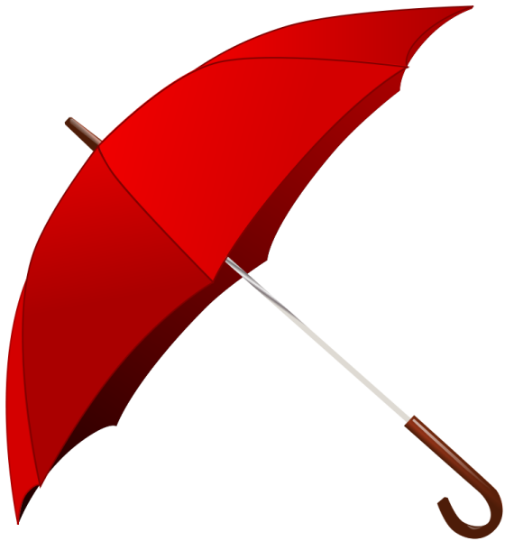 a red umbrella on a white background