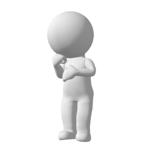 a 3d man standing with his arms crossed